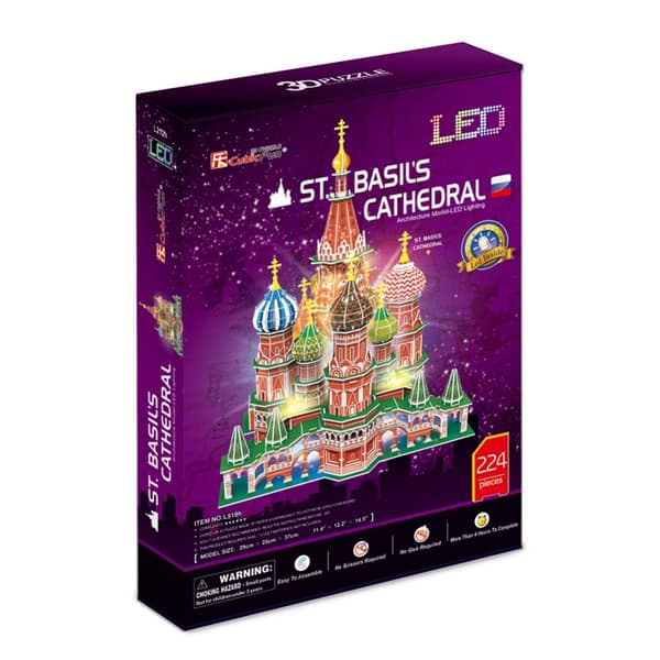 3D LED KATEDRAL PUSSEL SW. BASILS - L519H