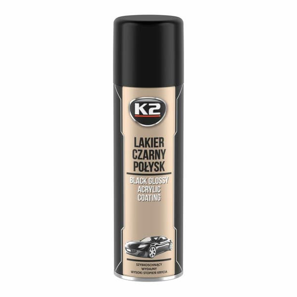 K2 AKRYL SNABBTORKANDE SVART HÖGGLANS LACK 500ML
