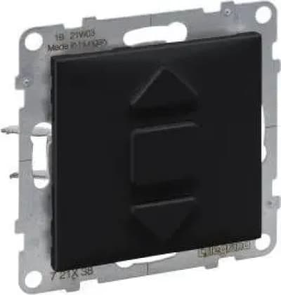 Legrand SUNO Trykknap rulleskoddeforbindelse sort 3 positioner 6A 250V 721438