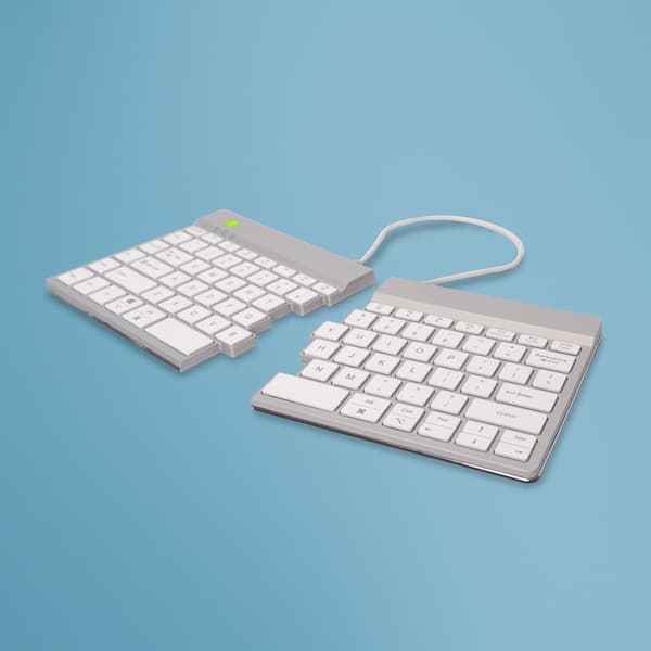 R-Go Tools Split R-Go Break-tangentbord, QWERTY (USA), bluetooth, vit