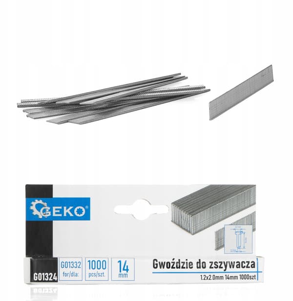 Hæfteklammer 1,2x2,0mm 14mm 1000 stk (200)