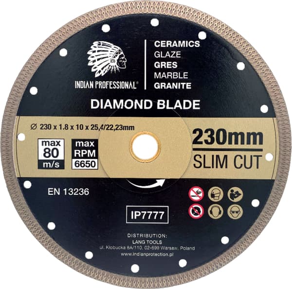 DIAMANTKLINGE 230mm SLIM CUT INDIAN PROFESSIONAL