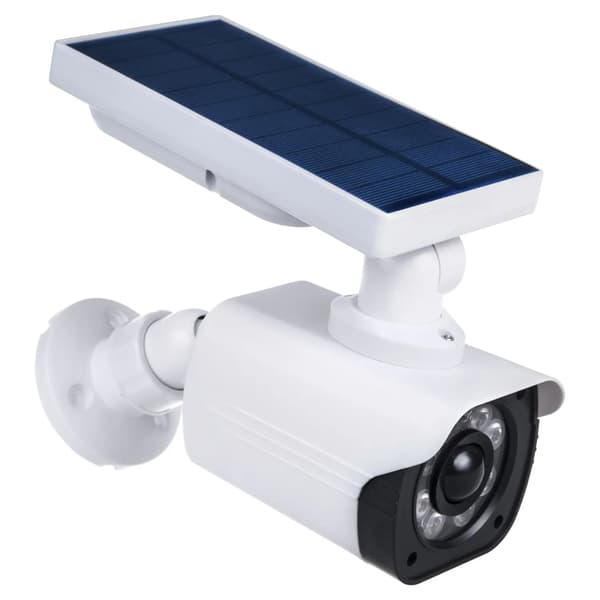 Dummykamera MacLean SOL1800S solcell, blinkande LED, rörelsesensor, LED-belysning