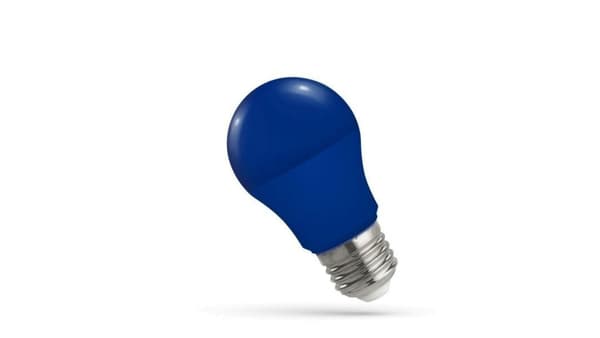 LED pære E27 230V 4.9W GLS blå