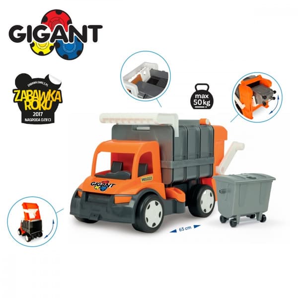 Wader Gigant roskakone oranssi wader 67016