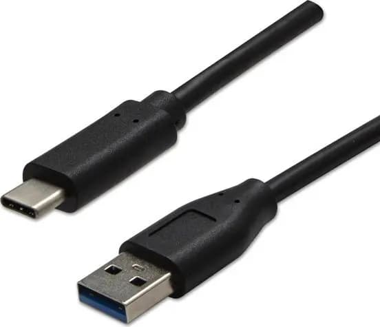 Kaapeli USB Neutralle USB-A - USB-C 1 m Musta