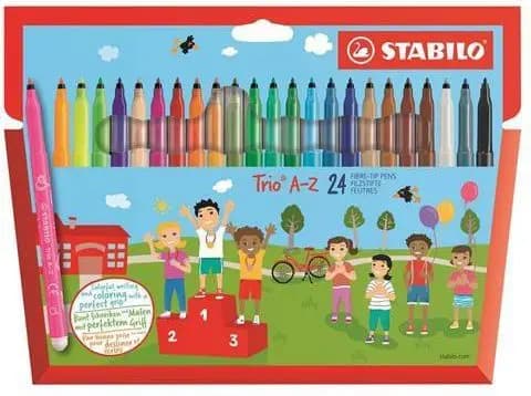 Tussit Trio A-Z 24 väriä STABILO