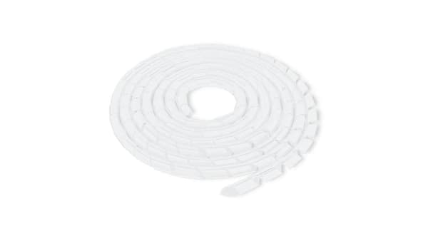 Qoltec kabelorganisatör 6mm 10.0m vit