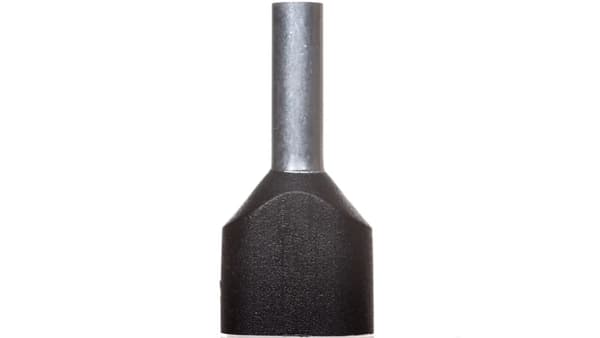 Isoleret kabelende HI 2X6/14 sort E08KH-02020102301 /100 stk. /