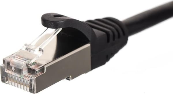 Patchkabel RJ45, kat. 6 FTP F/UTP, 0,5m, Netrack, sort