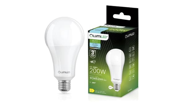 LED-lamppu E27 A95 24W = 200W 3452lm 6500K Kylmä 260 Lumiled