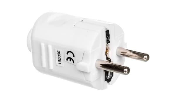 Emos Rak stickpropp 10/16A 250V 2P+Z Vit YV-FA-4Z (P0034)