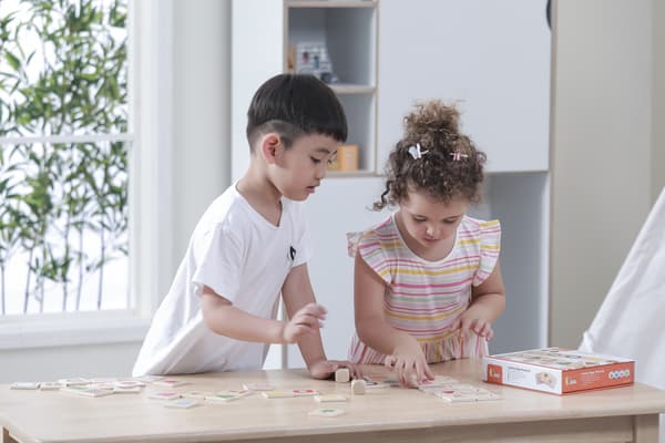 VIGA Pedagogiskt spel Trälåda Matcha former 37 delar.