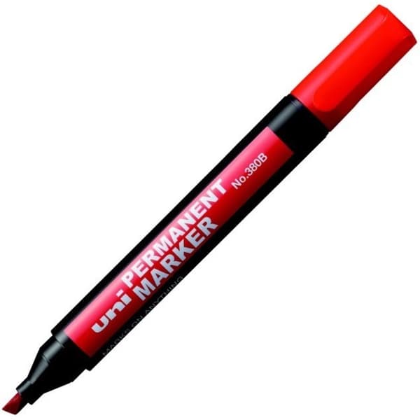Uni Mitsubishi Pencil Permanent Marker UNI 380 RØD (NO-380CZER.)