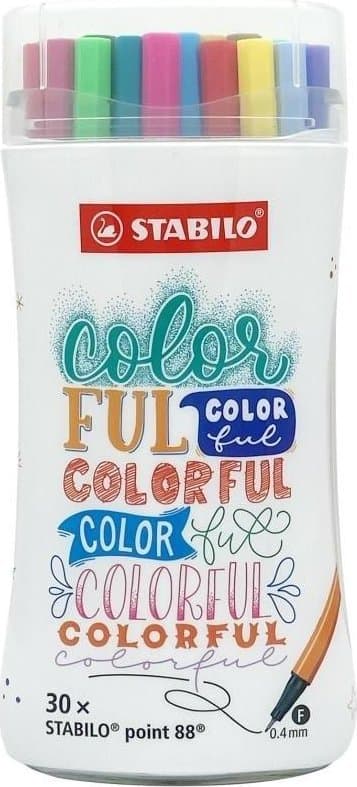 Point 88 Farverig 30 farver STABILO fineliner