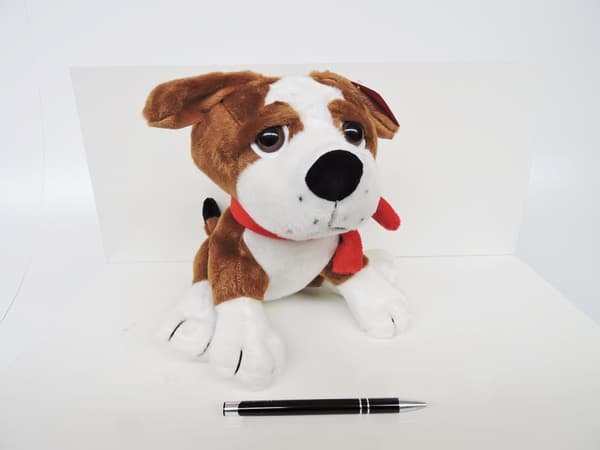 *PLUSH-koira, 25 cm, helikopteri, valkoinen/ruskea
