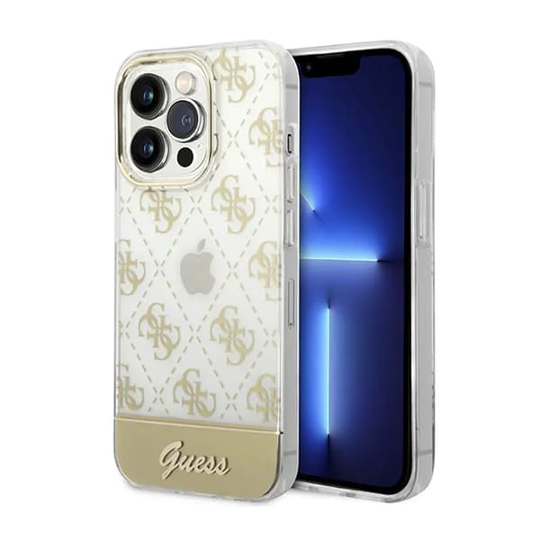 Guess GUHCP14LHG4MHG iPhone 14 Pro 6.1 \"Kulta / Kulta Hardcase 4G Pattern Script
