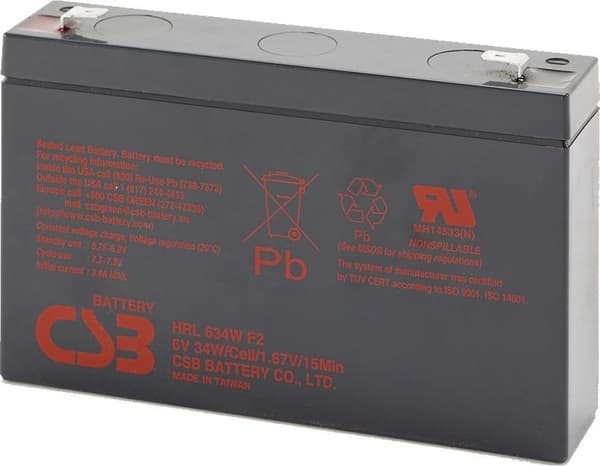 CSB Batteri 6V 9Ah (HRL634WF2)