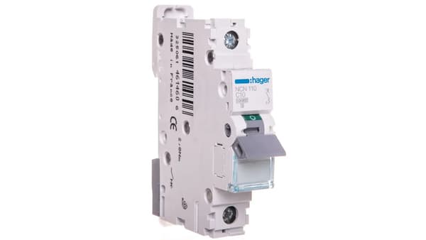 Hager Adapterafbryder 1P C 10A 10kA AC (NCN110)