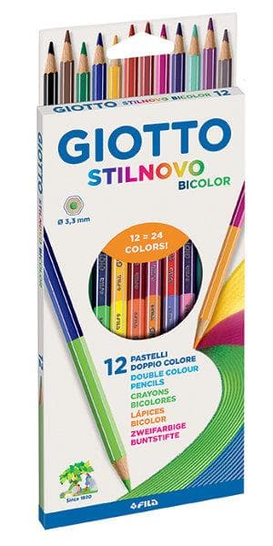 Stilnovo pennor dubbelsidiga 12 färger GIOTTO