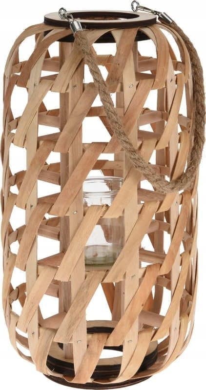 Home Styling Collection Trälykta, Minimalistisk Fläta och Dragskohandtag
