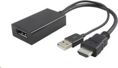 AV-adapter PremiumCord HDMI - DisplayPort + USB-A svart