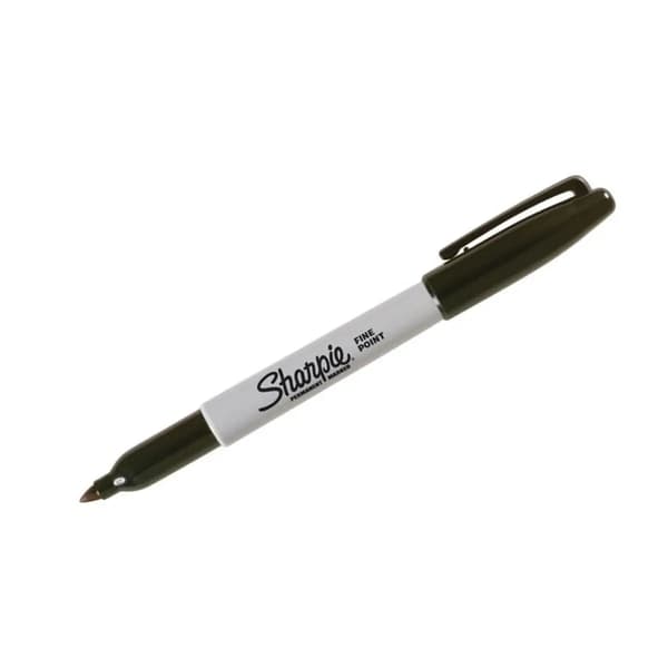 Permanent markør Sharpie Fin Permanent Sort 24 enheder