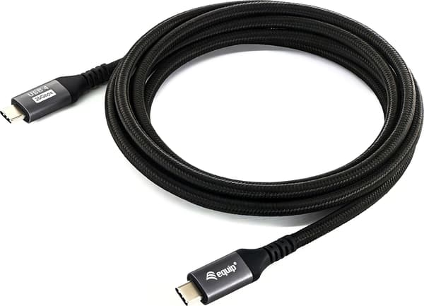 Equip 128382 USB-kabel 2 m USB4 Gen 2x2 USB C Sort