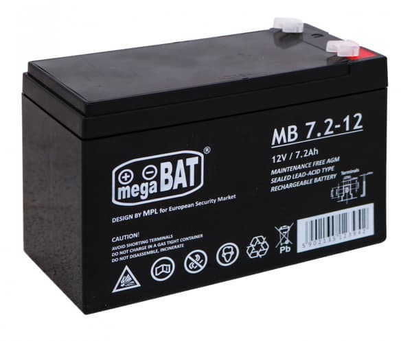 MegaBat-akku 12V/7.2Ah