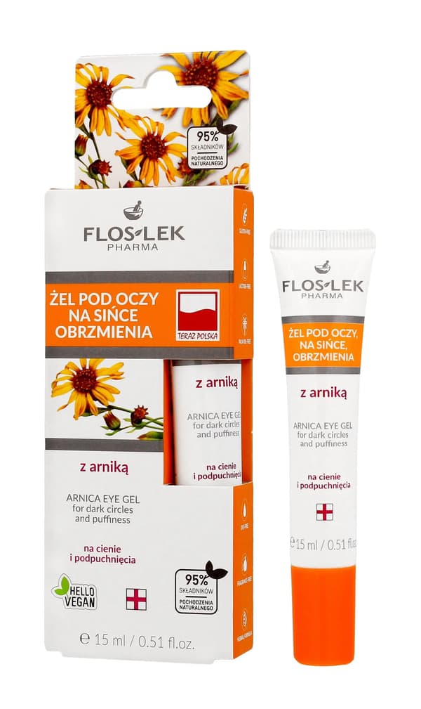 FLOSLEK Øjenpleje Arnica øjengel mod hævelser 15 ml
