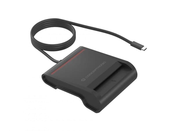 CONCEPTRONIC Smart ID -kortinlukija USB-C SCR01BC Musta
