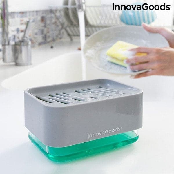 2-i-1 Tvåldispenser för diskbänken Pushoap InnovaGoods