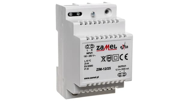 Switching strømforsyning 12V DC 2A ZIM-12/25 EXT10000160