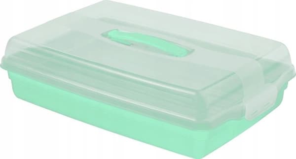 CURVER RECTIFIED CONTAINER LARGE /CELADON/TRANSPARENT