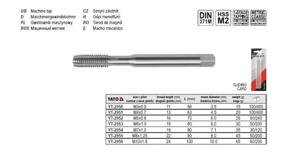 Yato Koneen kierrepora M10 (YT-2956)