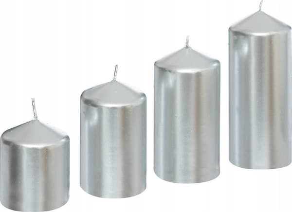 Atmosphera Set med 4 ljus i olika storlekar, Ø 5 cm