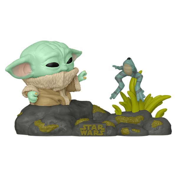 POP-figur Deluxe Star Wars The Mandalorian Grogu med groda