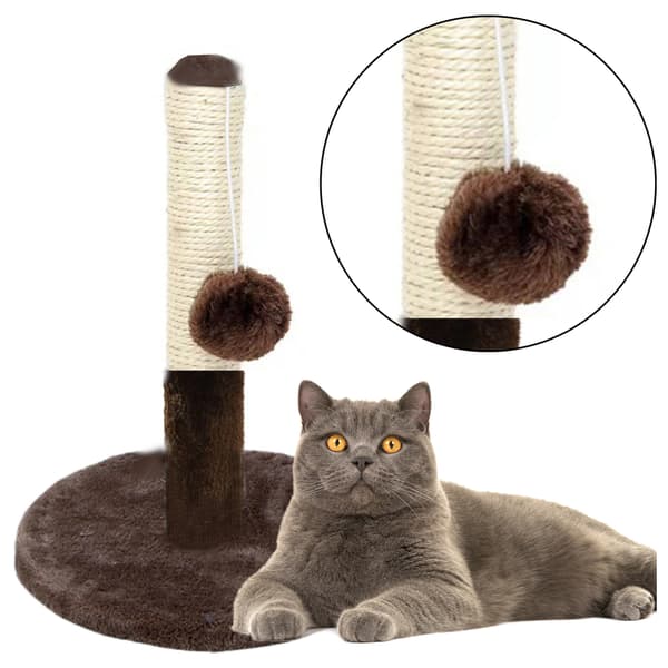 Kradsetræ til katte, kradsetårn, mørkebrunt 40 cm x 30 cm