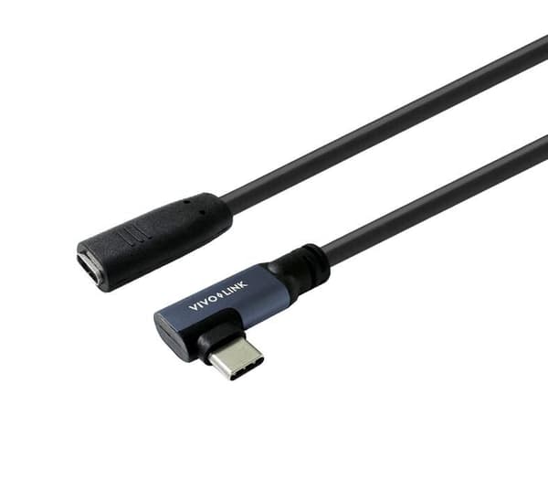 Vivolink USB-C han vinklet til hun 2m USB3.2 Understøtter 20 Gbps data