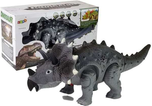 Dinosaurie på batteri Triceratops Grå