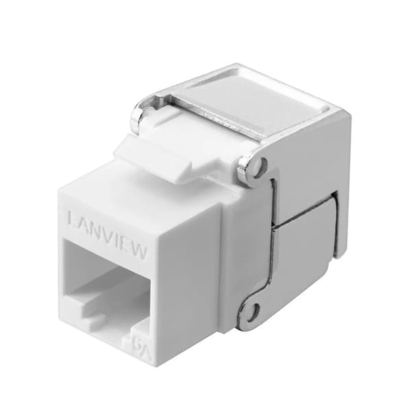 Lanview Cat6a suojaamaton flip jack -keystone