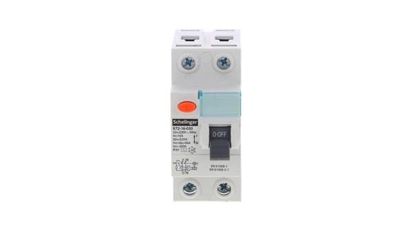 DIFFERENTIELT INDRAMMET STIK AC 2P 16A 30mA SCHELINGER A03-K7-2-16-030