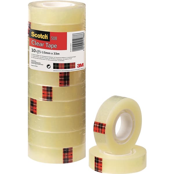 Scotch 508 kontorstejp 15mm/33m transparent (10)