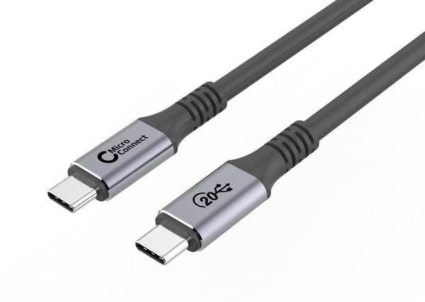 MicroConnect Premium USB-C-kabel 0,5m 20Gbps, 100W, USB 3.2 Gen 2x2