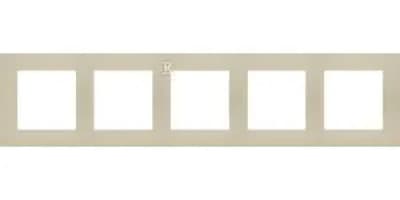 Simon 55 Ramme 5 gange LINE Champagne mat TR5/144