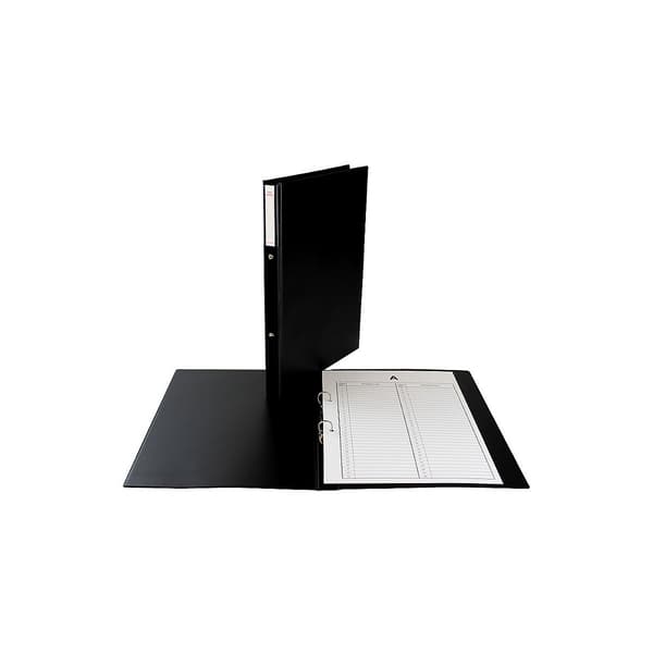 Skrivebordsmappe til personlige filer A4/2R, PVC, sort (BF1123)