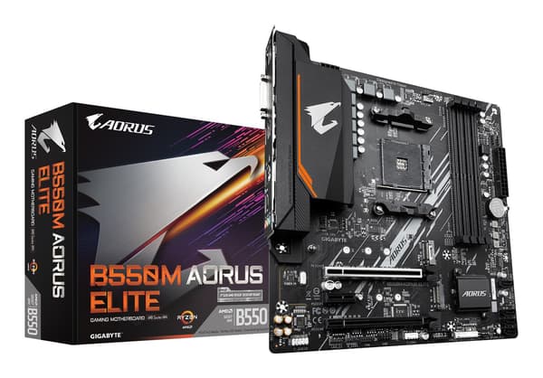 Gigabyte Bundkort B550M AORUS ELITE - 1.0 - Micro ATX - Socket AM4 - AMD B550