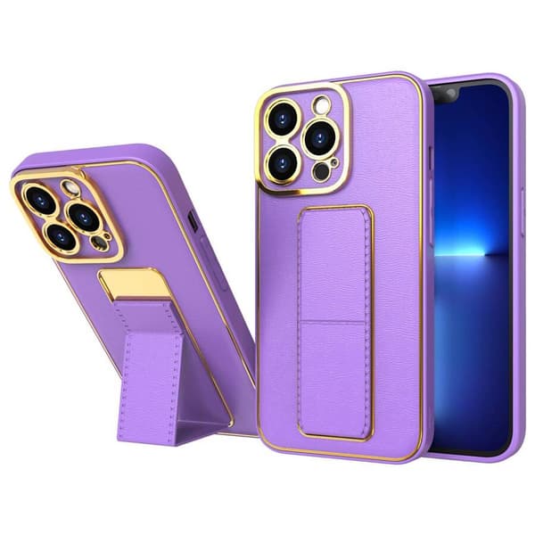 Nyt Kickstand Cover til iPhone 13 Pro Max med Stander Lilla