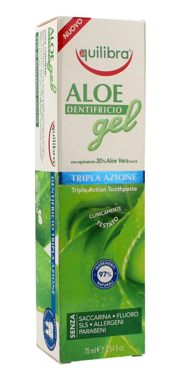 Equilibra Triple Action Tandkräm - Aloe Vera Gel 75ml