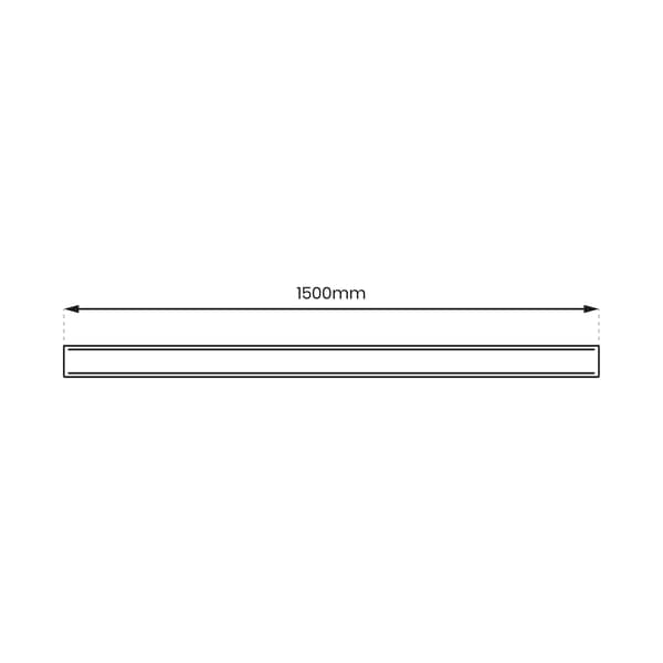 RAK SVART MAGNETISK SKENA 150cm